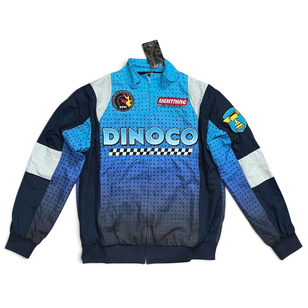 Disney Boxlunch Pixar Cars Lightning McQueen Dinoco Racing Jacket Men's Size XS